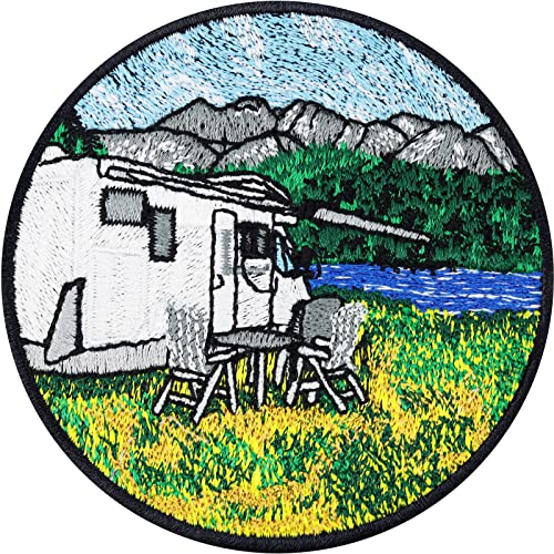 WOHNMOBIL Aufnäher Camping Aufkleber Bergliebe Wetterfestes Bügelbild bestickt Naturfreunde Patch Applikation zum aufbügeln - Umweltschutz Aufbügler Zelten Abzeichen Klimaschutz - 80x80mm WOHNMOBIL Aufnäher Camping Aufkleber Bergliebe Wetterfestes Bügelbild bestickt Naturfreunde Patch Applikation zum aufbügeln - Umweltschutz Aufbügler Zelten Abzeichen Klimaschutz - 80x80mm von EXPRESS-STICKEREI