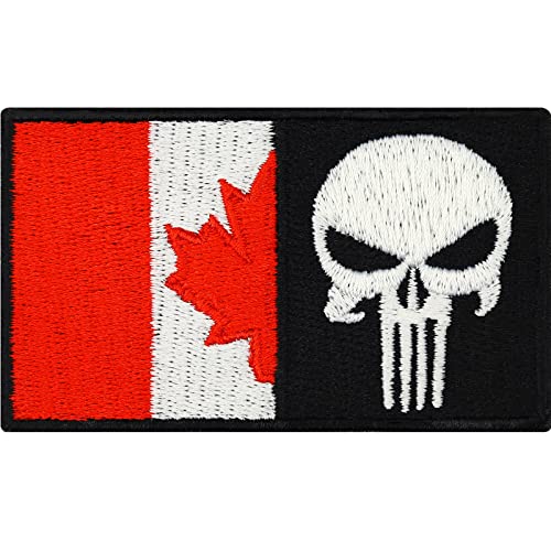 skull Patch Canada Aufnäher Kanada Aufbügler Totenkopf Sticker zum annähen/aufbügeln | Skull Fabric Applique skull Applikation für alle Stoffe | 70x40mm skull Patch Canada Aufnäher Kanada Aufbügler Totenkopf Sticker zum annähen/aufbügeln | Skull Fabric Applique skull Applikation für alle Stoffe | 70x40mm von EXPRESS-STICKEREI