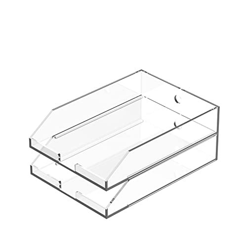 EXPUTRAN Stapelbare Acryl-Papierablagen, Schreibtisch-Ordner, A4-Papierhalter, Briefablage, 2 Stück EXPUTRAN Stapelbare Acryl-Papierablagen, Schreibtisch-Ordner, A4-Papierhalter, Briefablage, 2 Stück von EXPUTRAN