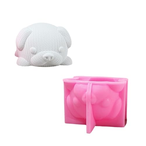 Silikonform mit Häkelhund und Tiermotiven, Seife für handgefertigte Seife, Fondant, Epoxidharz, Silikonformen von EXQIOUR