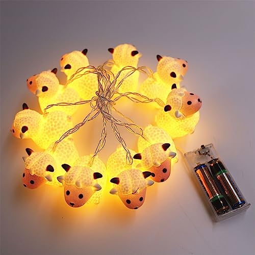 1,5 m 10 LED Cartoon Tier Lichterkette für Mädchen Schlafzimmer Batteriebetriebene LED Lichterkette für Zimmer Geburtstag Party Dekoration (Schaf) von EXQUILEG
