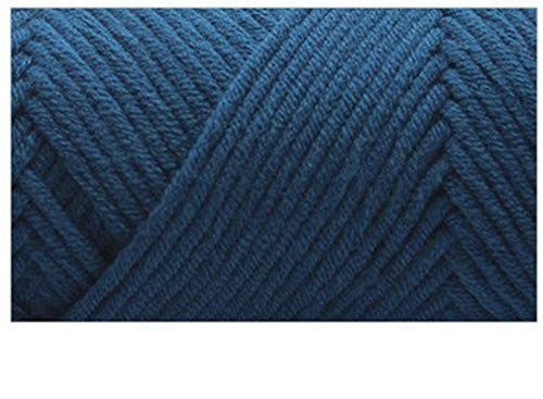 EXQUILEG 2 Stück Wolle Zum Stricken Strickwolle Dicke Weich Handstrickgarn Baumwollgarn für Häkeln und Kunsthandwerk(2x100g) (Blau) von EXQUILEG