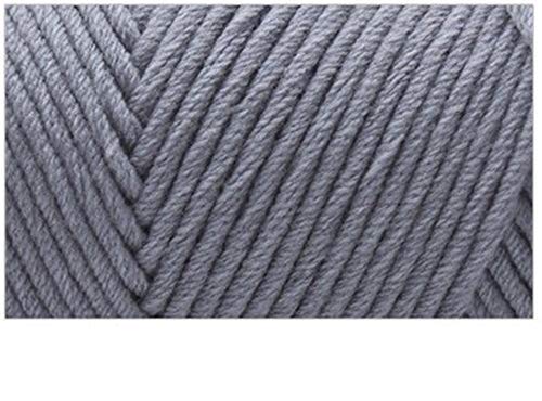 EXQUILEG 2 Stück Wolle Zum Stricken Strickwolle Dicke Weich Handstrickgarn Baumwollgarn für Häkeln und Kunsthandwerk(2x100g) (Grau) von EXQUILEG