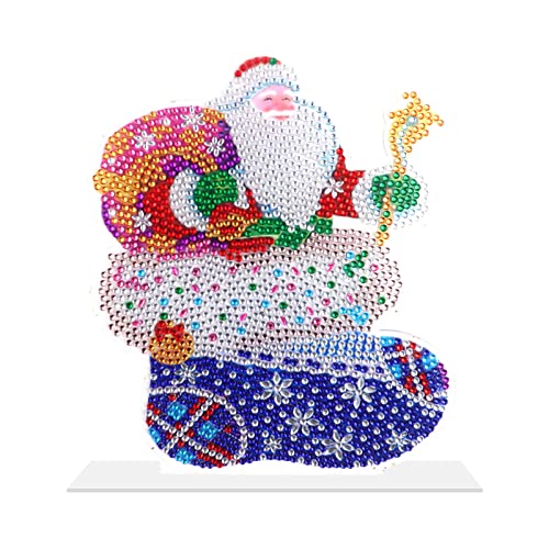 EXQUILEG 5D DIY Weihnachten Schneemann Diamond Painting Kits, Weihnachtsmann Diamond Painting Ornamente, Weihnachten Deko Geschenk Türschmuck Wanddekor für Home (CB029-16x18cm) von EXQUILEG