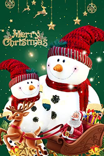 EXQUILEG Diamond Painting Set, Weihnachten Diamant Painting Bilder Erwachsene, 5D Diamond Painting Schneemann Bilder Full Drill Set Diamanten Malerei 30x40 CM (#1) von EXQUILEG