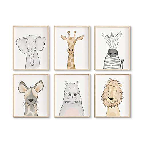 EXQUILEG Set of 6 Animals of The Forest Posters, Poster Set for Children,Poster Children's Room Decoration, Babyzimmer Deko Wandposter,Girl Boy Magical Jungle Animals Posters (30 * 40 cm) von EXQUILEG