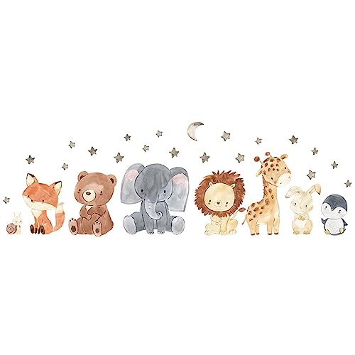 EXQUILEG Wandtattoo kinderzimmer Tiere Wand Stickers Kinderzimmer Elefant Pinguin Giraffe Kaninchen Wandsticker Wanddeko Aufkleber für Kinder Babyzimmer EXQUILEG Wandtattoo kinderzimmer Tiere Wand Stickers Kinderzimmer Elefant Pinguin Giraffe Kaninchen Wandsticker Wanddeko Aufkleber für Kinder Babyzimmer von EXQUILEG