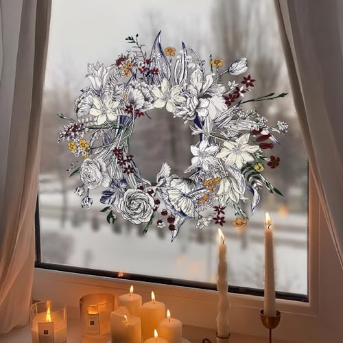 EXQUILEG Wandtattoo Weihnachtlicher Türkranz Wandaufkleber 41x41CM Boho Dekor Kinderzimmer Wandsticker Wanddeko für Mädchen Wandsticker Schlafzimmer Babyzimmer Kinderzimmer EXQUILEG Wandtattoo Weihnachtlicher Türkranz Wandaufkleber 41x41CM Boho Dekor Kinderzimmer Wandsticker Wanddeko für Mädchen Wandsticker Schlafzimmer Babyzimmer Kinderzimmer von EXQUILEG