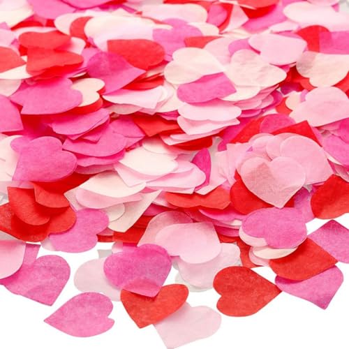 10000 Stück Biologisch Abbaubares Konfetti Hochzeit, 1 Zoll Herzform Hochzeit Biologisch Abbaubares Papier Konfetti für Hochzeit Valentinstag Weihnachten Jubiläum Geburtstag Tischdeko Papier 10000 Stück Biologisch Abbaubares Konfetti Hochzeit, 1 Zoll Herzform Hochzeit Biologisch Abbaubares Papier Konfetti für Hochzeit Valentinstag Weihnachten Jubiläum Geburtstag Tischdeko Papier von EXQUIMA