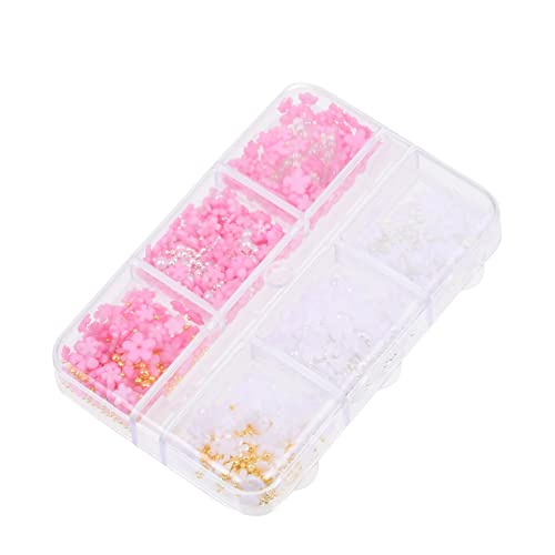 EXQUIMEUBLE 1 Schachtel Blüten Nagelkunst Zubehör Set aus Hochwertigem Harz für Kreative Maniküre DIY Dekoration für Fingernägel und Nail Art Projekte von EXQUIMEUBLE