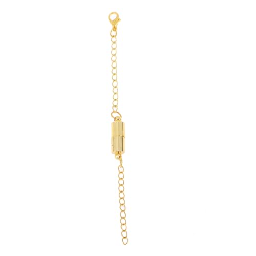 EXQUIMEUBLE 10 Stück Teiliges Magnetische Edelstahl Kettenverlängerung Schmuckverbinder für Halsketten Armbänder Verlängerung Zubehör Goldfarben Einfache Anwendung Arthritis Geeignet von EXQUIMEUBLE
