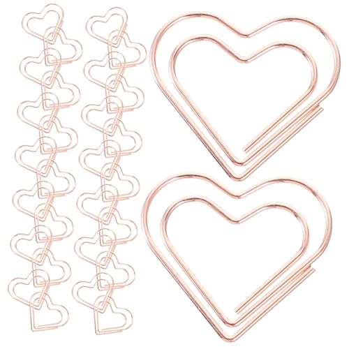 EXQUIMEUBLE 100 Stück Kleine Herzförmige Büroklammern aus Stabilem Metall in Roségold Kreative Paper Clips für Büro Schule und Scrapbooking Praktische und Langlebige Schreibwaren für EXQUIMEUBLE 100 Stück Kleine Herzförmige Büroklammern aus Stabilem Metall in Roségold Kreative Paper Clips für Büro Schule und Scrapbooking Praktische und Langlebige Schreibwaren für von EXQUIMEUBLE
