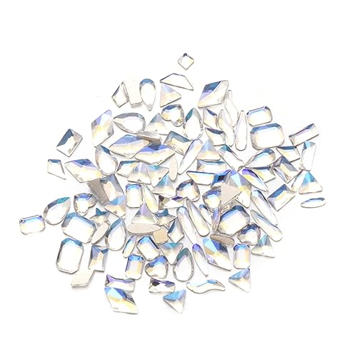 EXQUIMEUBLE 100 Stück Strasssteine Gold Edelsteine Kaviarperlen Nagel Charms Nagel Strass Spitzen Nagel Aufkleber Transparente Aufkleber Glitzer Für Nägel Nagel von EXQUIMEUBLE