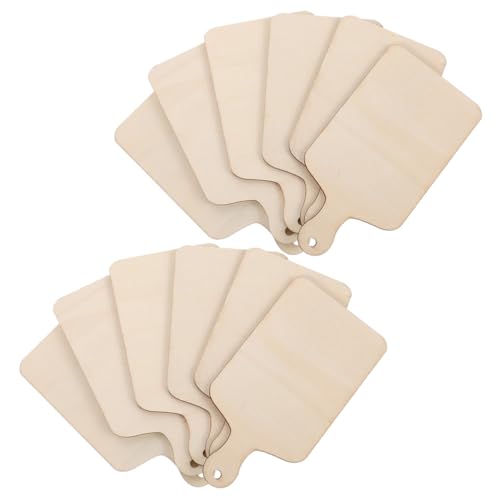 EXQUIMEUBLE 12 Stück Teiliges Mini holzschneidebretter zum Basteln Glatte Oberfläche Natürliche Farben DIY Holzspielzeug für Personalisierbar mit Farbe und Holzbranding Vielseitig für von EXQUIMEUBLE