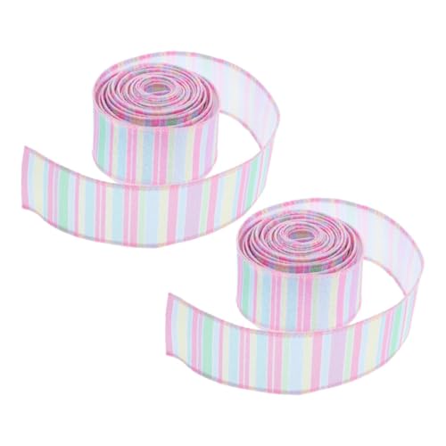 EXQUIMEUBLE 2 Rollen band geschenkverpackung geschenkband Osterfest Dekoration ostergeschenke bänder zum verpacken Pastellband Ostereiband Osterband Bänder für Handwerk Schleife Eisen von EXQUIMEUBLE