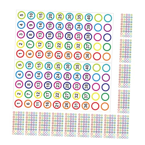 EXQUIMEUBLE 20 Blatt Bunte Runde Zahlenaufkleber Selbstklebend Nummerierte Etiketten für Organisation Beschriftung und DIY Vielseitig Einsetzbar Klare Nummern für Büro Lager und Zuhause EXQUIMEUBLE 20 Blatt Bunte Runde Zahlenaufkleber Selbstklebend Nummerierte Etiketten für Organisation Beschriftung und DIY Vielseitig Einsetzbar Klare Nummern für Büro Lager und Zuhause von EXQUIMEUBLE
