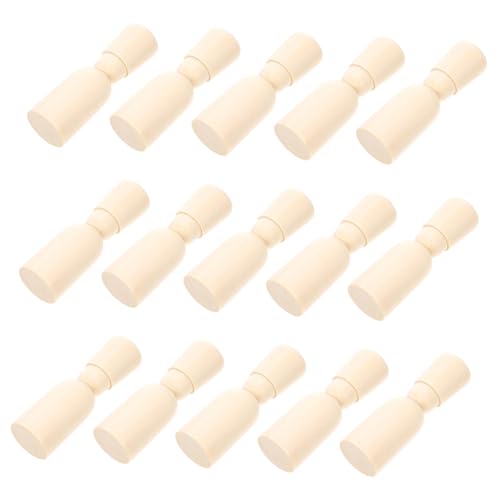 EXQUIMEUBLE 20 Stück Teiliges DIY Holzfiguren mit Mütze Stabile Bemalbare Puppen für Basteln Malwerkzeug Kreative Holzpuppen Ornamente für Dekoration und Spiel von EXQUIMEUBLE