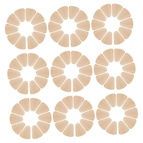 EXQUIMEUBLE 200 Stück Handperlenmaterial Schmuck Kegelform Holzperlen Rustikale Bauernhausperlen Holz Abstandsperlen Unlackierte Holz Abstandsperlen Unlackierte Beige von EXQUIMEUBLE
