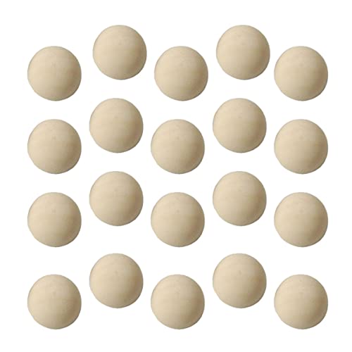 EXQUIMEUBLE 200 Stück Unfertige Halbe Holzkugeln Natürliche Halbkugeln ohne Lack Bastelmaterial für DIY Projekte und Kunsthandwerk Glatte Oberfläche Spaltfreie Holzhalbkugeln von EXQUIMEUBLE