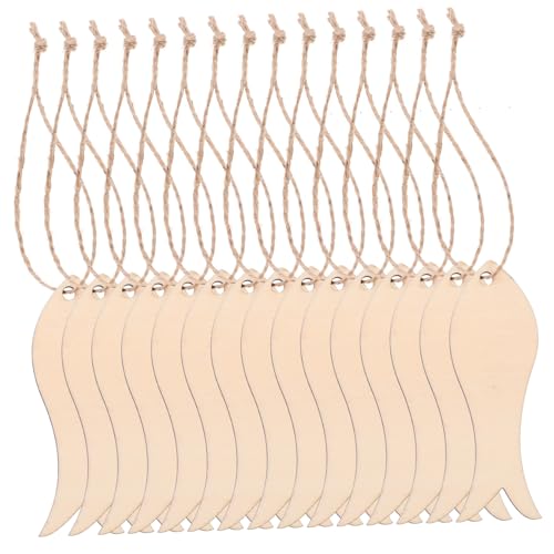EXQUIMEUBLE 20Stücke Unlackierte Holzscheiben für DIY Bastelarbeiten Leichte Holzornamente zum Bemalen Anhänger für Projekte für Scrapbooking und Dekoration von EXQUIMEUBLE