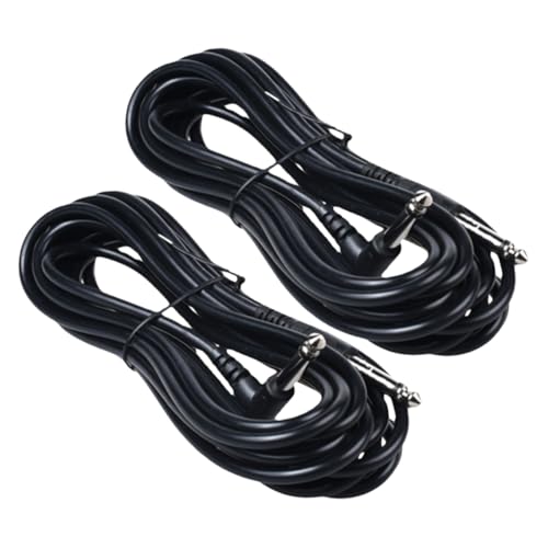 EXQUIMEUBLE 2Stücke Gitarren Audiokabel Stecker für Gitarre Bass und Tastaturen Langlebig und Professionell für Optimale Signalübertragung von EXQUIMEUBLE