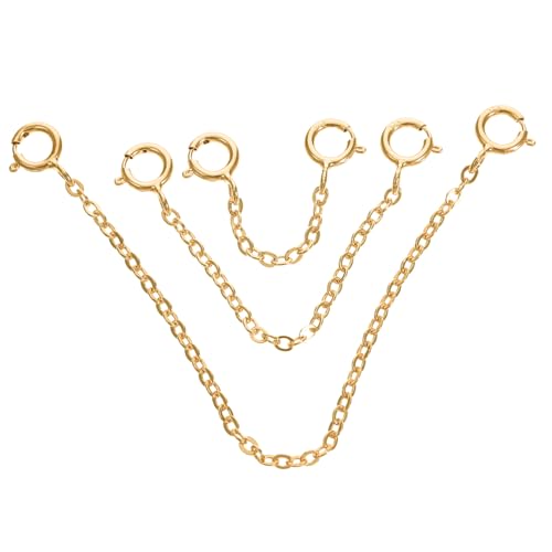 EXQUIMEUBLE 3 Stück Sterling Silber Verlängerungsketten Schmuck Basteln Armbandverlängerung DIY Kettenverlängerung für Armbänder Halsketten Personalisieren EXQUIMEUBLE 3 Stück Sterling Silber Verlängerungsketten Schmuck Basteln Armbandverlängerung DIY Kettenverlängerung für Armbänder Halsketten Personalisieren von EXQUIMEUBLE