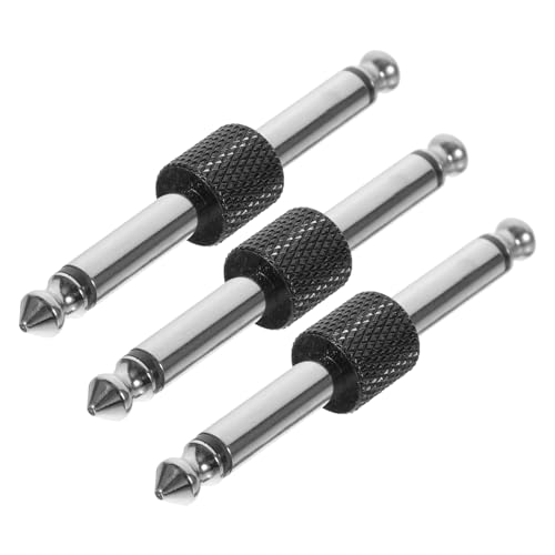 EXQUIMEUBLE 3Stücke Gitarrenpedal Connector Gerade Verbindung für Gitarren Patchkabel Langlebig und Robust für Musiker Unterwegs von EXQUIMEUBLE