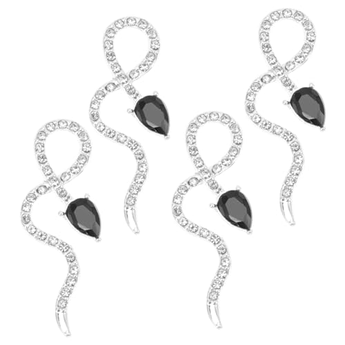 EXQUIMEUBLE 4 Stück Teiliges Snake Nail Charm aus Langlebiger Legierung mit Funkelnden Strasssteinen Nail Art Schmuck für Kreative Maniküre Sichere Nageldekoration für Party Nailart EXQUIMEUBLE 4 Stück Teiliges Snake Nail Charm aus Langlebiger Legierung mit Funkelnden Strasssteinen Nail Art Schmuck für Kreative Maniküre Sichere Nageldekoration für Party Nailart von EXQUIMEUBLE