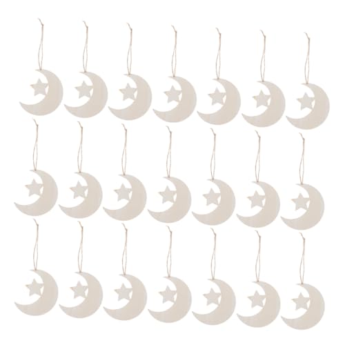 EXQUIMEUBLE 40 Stück Kleine, Unbehandelte Holzsterne Und Mondformen – Natürliche Holz-bastelornamente Zum Bemalen, Für Diy-projekte, Babypartys, Heimparty-dekorationen EXQUIMEUBLE 40 Stück Kleine, Unbehandelte Holzsterne Und Mondformen – Natürliche Holz-bastelornamente Zum Bemalen, Für Diy-projekte, Babypartys, Heimparty-dekorationen von EXQUIMEUBLE