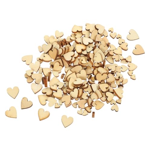 EXQUIMEUBLE 400 Stück Teiliges Holzherzen zum Basteln Naturbelassene Herzscheiben aus Holz DIY Dekoration für Hochzeit Valentinstag und Handwerksprojekte Vielseitige Holzverzierungen für von EXQUIMEUBLE