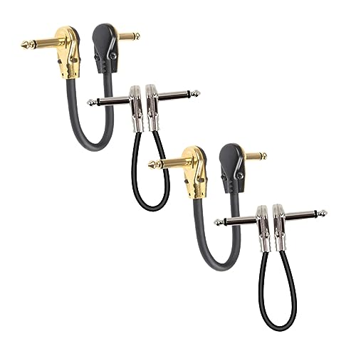EXQUIMEUBLE 4Stücke Teiliges Gitarren Patch Kabel Flachstecker Pedalkabel für Gitarre und Bass Robuste Verbindung Leicht und Tragbar für Musikanwendungen EXQUIMEUBLE 4Stücke Teiliges Gitarren Patch Kabel Flachstecker Pedalkabel für Gitarre und Bass Robuste Verbindung Leicht und Tragbar für Musikanwendungen von EXQUIMEUBLE