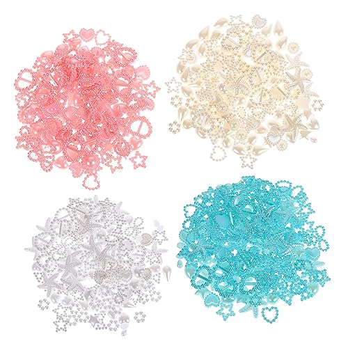 EXQUIMEUBLE 4Taschen DIY Plastic Nail Art Charms Of Mixed Styles And For Handmade Decorative Accessories And Nail Decoration von EXQUIMEUBLE