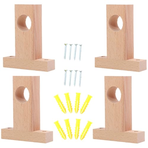 EXQUIMEUBLE 4stücke Holz Vorhangstangenhalter Robuste Gardinenstangenhalterung Für Wohnzimmer Schlafzimmer Und Büro Mit Einfachem Design Und Starker Tragfähigkeit EXQUIMEUBLE 4stücke Holz Vorhangstangenhalter Robuste Gardinenstangenhalterung Für Wohnzimmer Schlafzimmer Und Büro Mit Einfachem Design Und Starker Tragfähigkeit von EXQUIMEUBLE