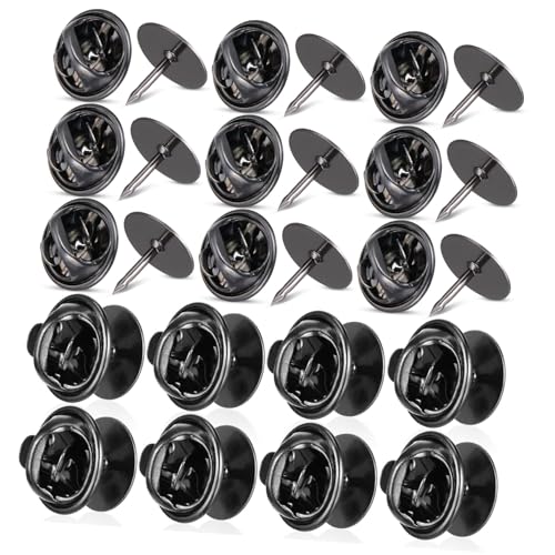EXQUIMEUBLE 50 Sätze Emaille Pin Rückseiten mit Schmetterlingsverschluss Kupfer Broschennadeln Ersatz Praktische Anstecknadeln für Revers Krawattennadeln Hüte DIY Schmuckzubehör von EXQUIMEUBLE