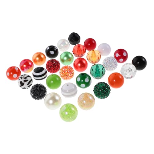 EXQUIMEUBLE 60 Stück Teiliges Bunte Resin Bubblegum Perlen mit Strass für Armband Schmuckherstellung DIY Halsketten Schlüsselanhänger Zubehör in Pastellfarben von EXQUIMEUBLE