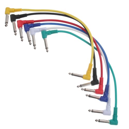 EXQUIMEUBLE 6Stücke Gitarreneffektkabel Abgewinkelt Für Musikinstrumente Strapazierfähige Außenhülle Für Studio Und Bühne Verbessert Klangqualität EXQUIMEUBLE 6Stücke Gitarreneffektkabel Abgewinkelt Für Musikinstrumente Strapazierfähige Außenhülle Für Studio Und Bühne Verbessert Klangqualität von EXQUIMEUBLE