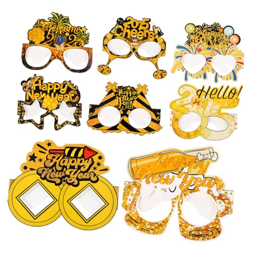 EXQUIMEUBLE 8stücke Neujahr Brillen Lustige Papier Brille Für Partys Eye Decoration Für Neujahr Feierlichkeiten Farbenfrohe Accessoires Für Unvergessliche Fotos EXQUIMEUBLE 8stücke Neujahr Brillen Lustige Papier Brille Für Partys Eye Decoration Für Neujahr Feierlichkeiten Farbenfrohe Accessoires Für Unvergessliche Fotos von EXQUIMEUBLE