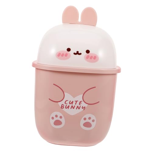 EXQUIMEUBLE Desktop Mülleimer Cartoon Hase Mini Abfalleimer mit Deckel für Tisch und Büro Leichter für Schlafzimmer Küche Bad und Studentenwohnheim EXQUIMEUBLE Desktop Mülleimer Cartoon Hase Mini Abfalleimer mit Deckel für Tisch und Büro Leichter für Schlafzimmer Küche Bad und Studentenwohnheim von EXQUIMEUBLE