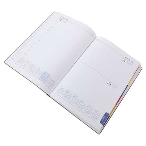 EXQUIMEUBLE Englischer Tagesplaner Notizbuch Tage Softcover Jahresplaner Notizblock für Schüler Lehrer Büro Alltag Rosa von EXQUIMEUBLE