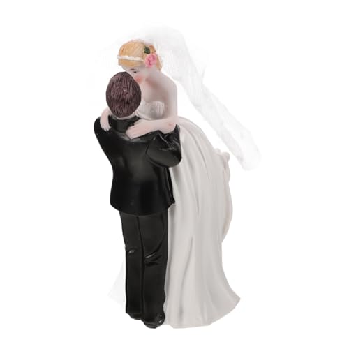 EXQUIMEUBLE Hochzeitsfigur Und Tortenstecker Aus Langlebigem Resin Romantische Kuchendekoration Für Hochzeiten Vielseitige Tortendeko Für Verschiedene Anlässe von EXQUIMEUBLE