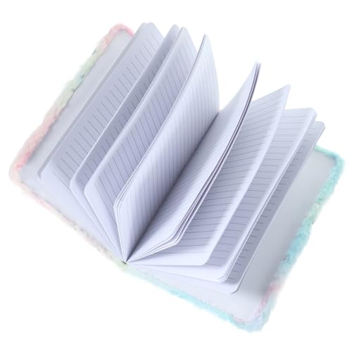 EXQUIMEUBLE Plüsch Notizbuch mit Farbverlauf Flauschiges Shell Design Weiches Tagebuch für Frauen Niedliches Schreibheft für Büro Schule und Alltag Hochwertige Notizblöcke Zufällige Farbe von EXQUIMEUBLE