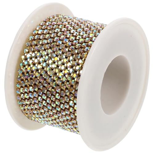 EXQUIMEUBLE Rhinestone Trim Kette Yards DIY Strasssteine zum Aufnähen und Basteln Vielseitige Schmuck Kleidungsapplikation für Handwerk Handyhüllen Kostüme und Dekoration von EXQUIMEUBLE