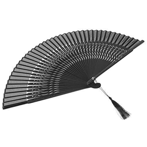 EXQUIMEUBLE Schwarzer Faltbarer Handfächer Stabiler Chinesischer Vintage Tanzfächer für Hochzeit Party Wanddeko Tragbarer Robuster Klappfächer für Damen und Künstler EXQUIMEUBLE Schwarzer Faltbarer Handfächer Stabiler Chinesischer Vintage Tanzfächer für Hochzeit Party Wanddeko Tragbarer Robuster Klappfächer für Damen und Künstler von EXQUIMEUBLE