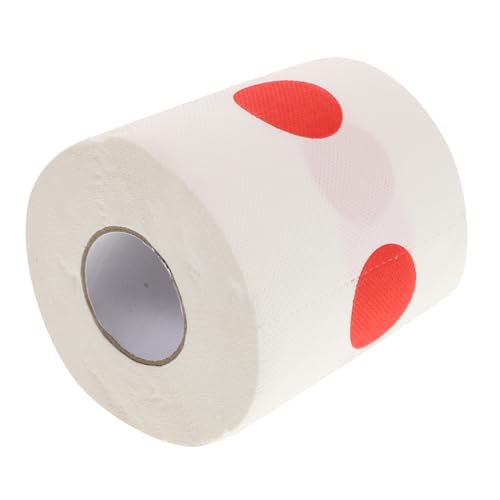 EXQUIMEUBLE Toilettenpapier Kusslippen Seidenpapier Sale Aufkleber Rote Punkte Aufkleber Lustige Seidenpapiere Handtücher Für Badezimmer Küche Taschentuch Rote Punkte Aufkleber Weiß von EXQUIMEUBLE