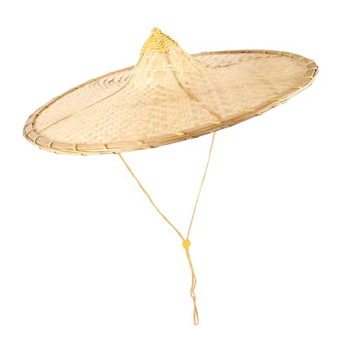 EXQUIMEUBLE Traditioneller Geflochtener Naturfaser regenhut mit Sonnenschutz Leichter Atmungsaktiver Anglerhut mit Verstellbarem Band für Cosplay Festival und Outdoor aktivitäten EXQUIMEUBLE Traditioneller Geflochtener Naturfaser regenhut mit Sonnenschutz Leichter Atmungsaktiver Anglerhut mit Verstellbarem Band für Cosplay Festival und Outdoor aktivitäten von EXQUIMEUBLE