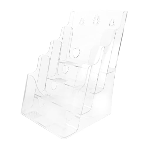 EXQUIMEUBLE Transparenter Prospektständer Dokumentenhalter Desktop Organizer für Büro und Zuhause Platzsparend Vielseitig Einsetzbar Klarer Magazinhalter und Broschürenständer aus Robustem EXQUIMEUBLE Transparenter Prospektständer Dokumentenhalter Desktop Organizer für Büro und Zuhause Platzsparend Vielseitig Einsetzbar Klarer Magazinhalter und Broschürenständer aus Robustem von EXQUIMEUBLE