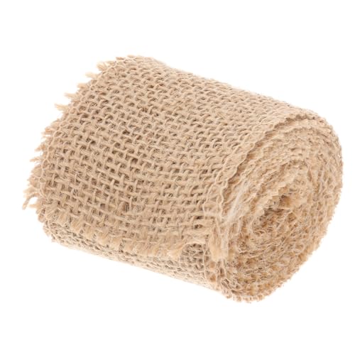 EXQUIMEUBLE Weihnachtsdekorierte Sackleinenrollen Dekoration Jute Weihnachtsbaumband Weihnachtsband Kranzband Bänder Zum Basteln Band Für Weihnachten DIY Sackleinenband Dicker Stoff von EXQUIMEUBLE