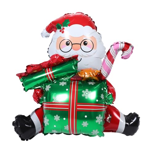 EXQUIMEUBLE Weihnachtsmann Ballonparty Weihnachtsballons Weihnachtsballon Dekoration Aufblasbare Woo Artikel Zahlenballon Verbindungen Und Große Foliendekorationen Feiertags Ballon von EXQUIMEUBLE