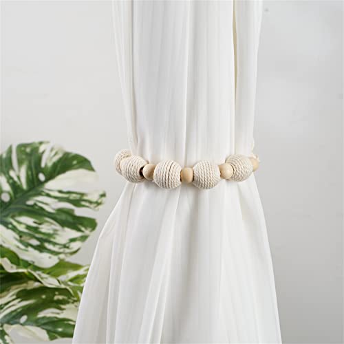 EXQULEG 2er Boho Gardinenhalter Natürlicher Baumwolle, Vorhang-Raffhalter, Handgefertigt, Gewebter Vorhang gardinen Raffhalter für Gardinen im Böhmischen Stil EXQULEG 2er Boho Gardinenhalter Natürlicher Baumwolle, Vorhang-Raffhalter, Handgefertigt, Gewebter Vorhang gardinen Raffhalter für Gardinen im Böhmischen Stil von EXQULEG