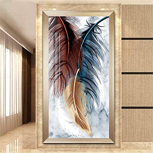 EXQULEG DIY Diamond Painting 5D Diamant Painting Feder Set Full Drill Stickerei Groß Bilder Diamonds Malerei für Home Wand Dekor (50x90cm) von EXQULEG